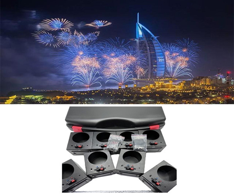 70-100m Remote Control Stage Indoor Cold Fountain Base Sistema de disparo eletrônico Fogos de artifício