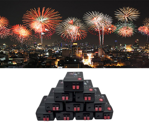 12 Pistas Recarregável Ponto de controle remoto Fontes interiores Sistema de disparo Fogos de artifício