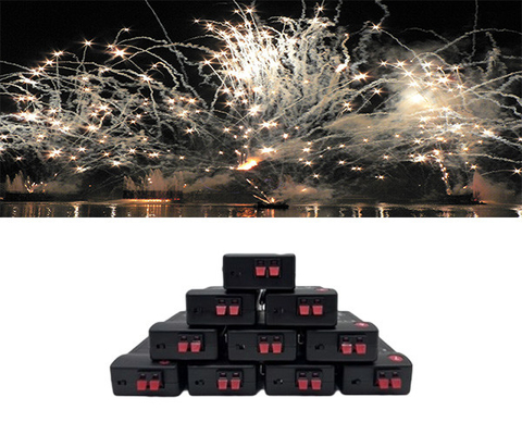 12 Pistas Recarregável Ponto de controle remoto Fontes interiores Sistema de disparo Fogos de artifício