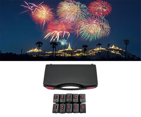 12 Pistas Recarregável Ponto de controle remoto Fontes interiores Sistema de disparo Fogos de artifício