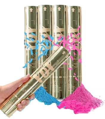 Pink Party Time Confetti Shooter biodegradável para casamento de aniversário