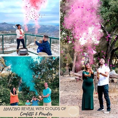 Pink Party Time Confetti Shooter biodegradável para casamento de aniversário