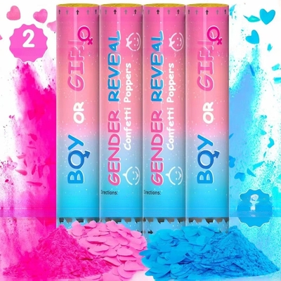 Pólvora segura Revelar sexo Cannon Custom Confetti Poppers de mão