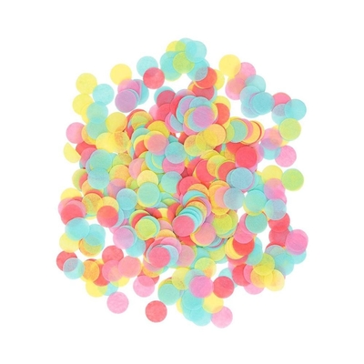 Confeti círculo pontos arco-íris confeti para festa mesa celebrações de casamento papel biodegradável multicolor