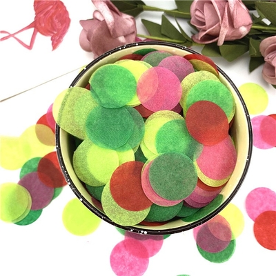 Papel de tecido de forma redonda, de cores múltiplas, papel de preenchimento decorativo para embalagem, festa de aniversário