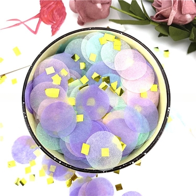 Papel de tecido de forma redonda, de cores múltiplas, papel de preenchimento decorativo para embalagem, festa de aniversário