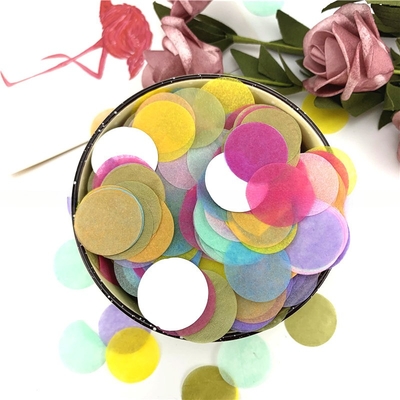 Decoração de casamento Festa de aniversário Papel Prateado Confeti Circular Multicolorido