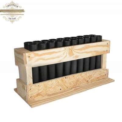Racks de armação de fogos de artifício de madeira