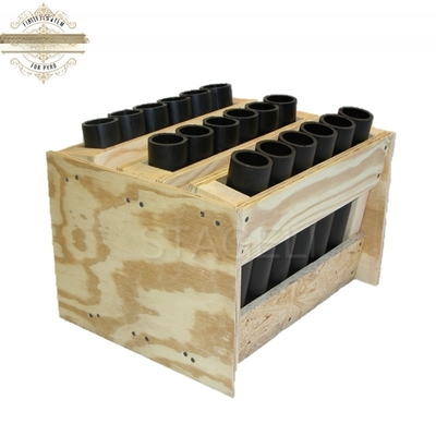 Racks de armação de fogos de artifício de madeira