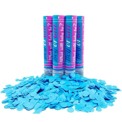 Baby Sexo Revelar Confeti Canhão Azul ou Rosa Rapaz ou Menina Festa Popper Slip 30/45/60cm