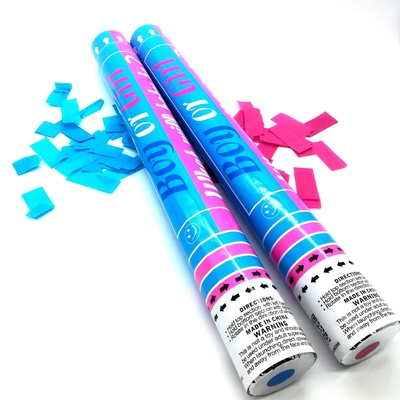 Ali Azul Rosa Confeti Biodegradável Personalizado Fumo Revelar Gênero Confeti Pó Cannon Party Popper Confeti