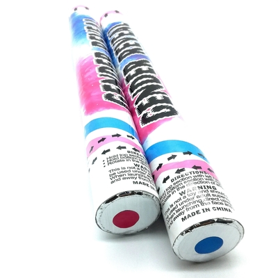 Menino ou menina, revelar sexo, confeti de papel, tirador, cor, corrida de pó, fumaça, biodegradável, à prova de chamas, confeti de festa, popper.