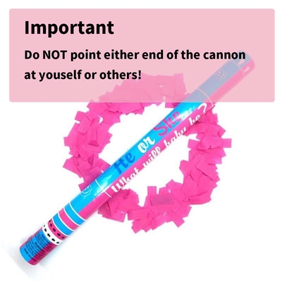 Ali Azul Rosa Confeti Biodegradável Personalizado Fumo Revelar Gênero Confeti Pó Cannon Party Popper Confeti