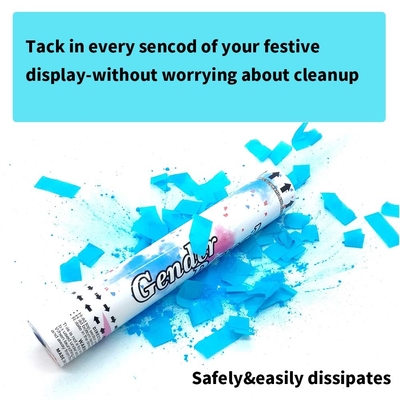 Festa de revelação de gênero Confetti Cannon Biodegradável Popper compressado a ar em azul e rosa