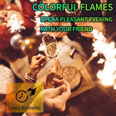 Cor Fogo de pó mágico 10 x 10 g Chama mágica Fogo colorido Fogo de pó de néon Chamas