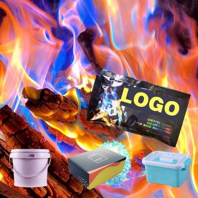 10g/25g Fogo colorido Chamas de pó fogueira fogueira pirotecnia Chamas truque para campismo ao ar livre piqueniques