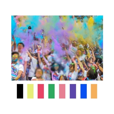 Festa ou crianças pintam pigmento orgânico Holi Gulal em pó para corantes facilmente laváveis