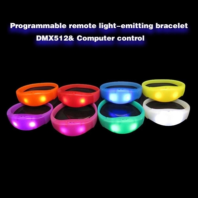2024 DMX 512 Iluminação Remote Control LED Bracelet RGB Pulseras Brasil luz gira Pulseras LED Con Control DMX