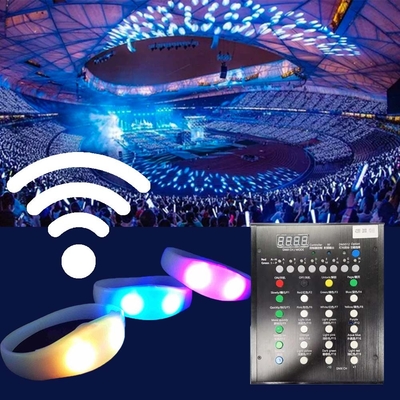 2024 DMX 512 Iluminação Remote Control LED Bracelet RGB Pulseras Brasil luz gira Pulseras LED Con Control DMX
