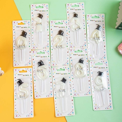 Preço de fábrica Fornecimento Fancy Feliz aniversário velas Números digitais para festas no fornecimento