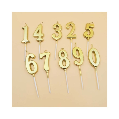 Champanhe dourado velas de aniversário número 0-9 bolo Topper feliz aniversário decoração para mulheres homens meninas meninos festa