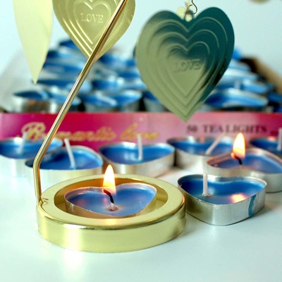 Velas de chá branco sem fumo para decoração de casa