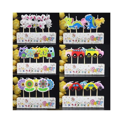 Cartoon Carro em forma de velas de arte para crianças decoração de bolo feito à mão no México cerca de 110g