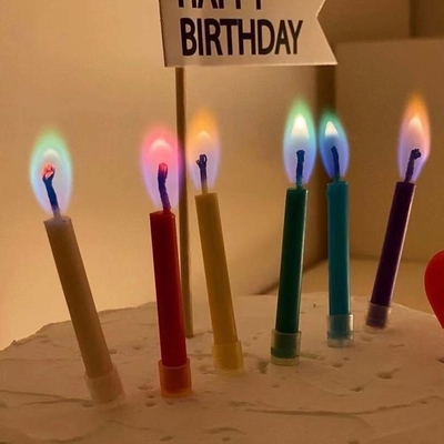 12 Contar Chamas de Cores Velas de Bolo de Aniversário Sem Cheiro Perfeito para Feliz Aniversário