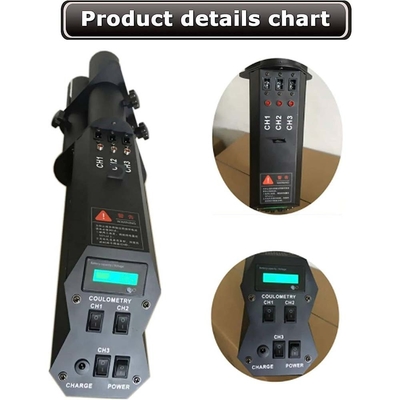 Pistola de fogo de artifício eletrônico com spray de três cabeças e design de fita personalizado 50W-10kw Potência