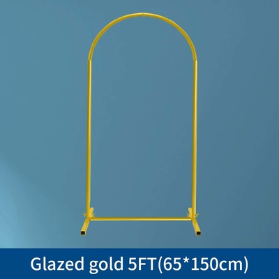 Ouro 25mm Alumínio Tubos de liga de alumínio Floral Wedding Backdrop Stand com acessórios e saco de transporte