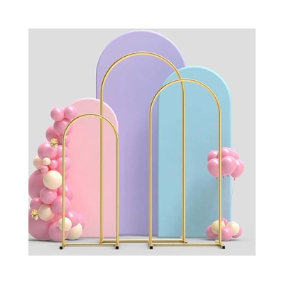 Quadro de exposição floral de metal dourado fundo redondo para cima fundo de casamento fundo de boas-vindas arco de balão de flores