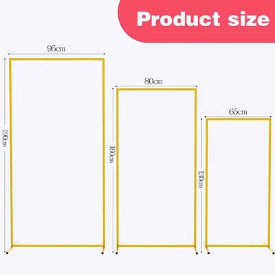 Arco de Casamento Rectangular de Metal de Ouro pano de fundo Stand para Cerimônia Festa de Aniversário