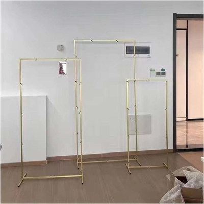 Arco de Casamento Rectangular de Metal de Ouro pano de fundo Stand para Cerimônia Festa de Aniversário