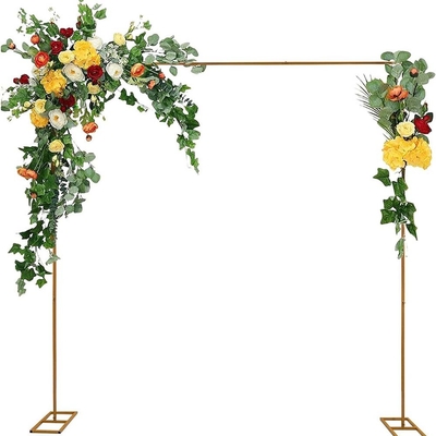 Arco de Casamento Rectangular de Metal de Ouro pano de fundo Stand para Cerimônia Festa de Aniversário