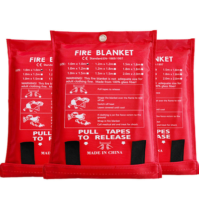 Large Fire Blanket 1m Home Office Quick Release Kitchen Caravan Waffle Blanket (Brinco de incêndio grande de 1m)