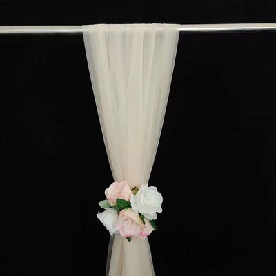 Tecido de túla de poliéster personalizado Tinta macia Cor pura Para decoração de casamento ao ar livre