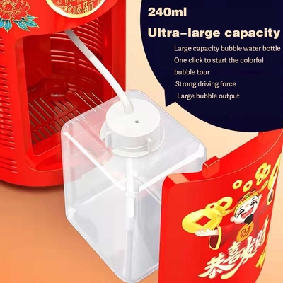 CE Máquina de bolhas elétrica Máquina de bolhas de fogo de artifício portátil para festas e casamentos Faixa etária de 5 a 7 anos Feito de plástico