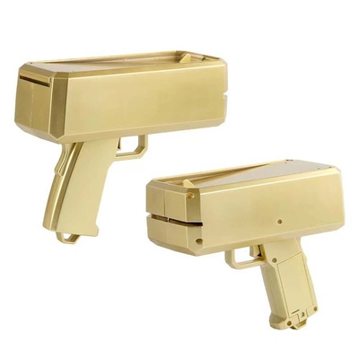 Disparando dinheiro fazendo chover dinheiro arma atirador portátil falso distribuidor de contas brinquedo personalizado armas de dinheiro elétrico para a festa