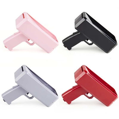 Disparando dinheiro fazendo chover dinheiro arma atirador portátil falso distribuidor de contas brinquedo personalizado armas de dinheiro elétrico para a festa