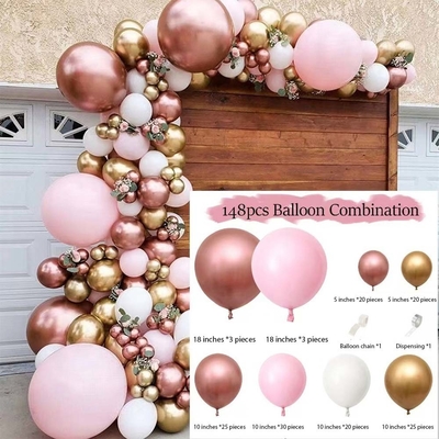 Pink Blue Latex Balloon Arch Kit Set Casamento Aniversário Festa Decoração Balões Set