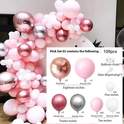 Pink Blue Latex Balloon Arch Kit Set Casamento Aniversário Festa Decoração Balões Set