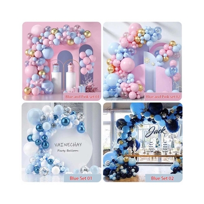 Pink Blue Latex Balloon Arch Kit Set Casamento Aniversário Festa Decoração Balões Set