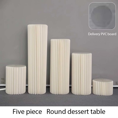 2024 Grátis 4pcs papel dobrável Deserto Display Stand White Para Eventos