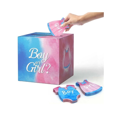Caixa de Votação de Gênero do Bebê Meninos e Meninas Caixa de Jogo de Votação de Gênero para Decoração da Festa do Chuveiro do Bebê