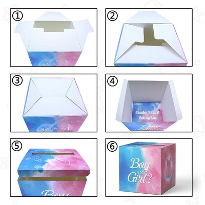 Gráfico Boxes de Votação com Cartão de Presente de Votação para Baby Shower Party