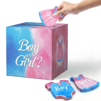 Caixa de Votação de Gênero do Bebê Meninos e Meninas Caixa de Jogo de Votação de Gênero para Decoração da Festa do Chuveiro do Bebê