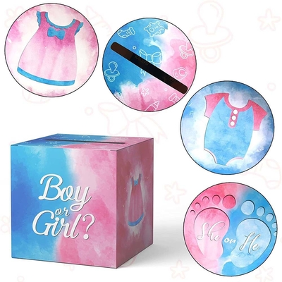Gráfico Boxes de Votação com Cartão de Presente de Votação para Baby Shower Party