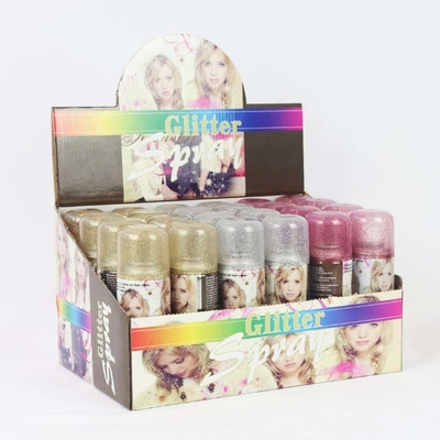 Glitter Spray Instant Hair Color Spray para festas Festivals OEM esperado