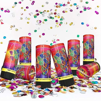 Comércio a granel de confetes de casamento Popper Canhão de confetes coloridos para decorações de festas